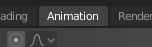 Blender 3D - Animation workspace tab